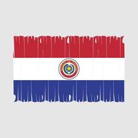 ilustração vetorial de pincel de bandeira do paraguai vetor
