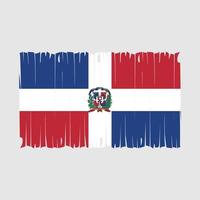 ilustração em vetor pincel de bandeira da república dominicana