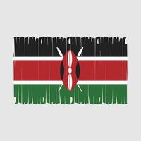 ilustração vetorial de pincel de bandeira do Quênia vetor