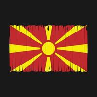 ilustração em vetor pincel de bandeira da macedônia do norte