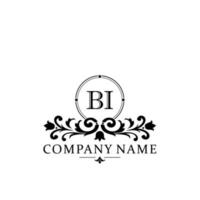 carta bi floral logotipo Projeto. logotipo para mulheres beleza salão massagem Cosmético ou spa marca vetor