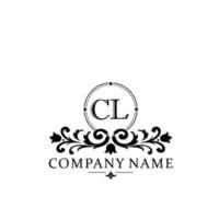 carta cl floral logotipo Projeto. logotipo para mulheres beleza salão massagem Cosmético ou spa marca vetor