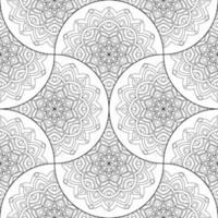 abstrato mandala peixe escala desatado padronizar. ornamental telha, mosaico fundo. floral patchwork infinidade cartão. árabe, indiano, otomano motivos. vetor