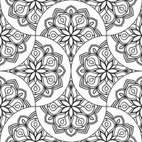 abstrato mandala peixe escala desatado padronizar. ornamental telha, mosaico fundo. floral patchwork infinidade cartão. árabe, indiano, otomano motivos. vetor