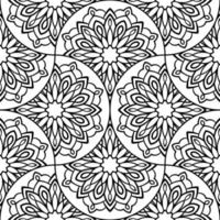 abstrato mandala peixe escala desatado padronizar. ornamental telha, mosaico fundo. floral patchwork infinidade cartão. árabe, indiano, otomano motivos. vetor