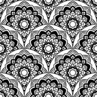 abstrato mandala peixe escala desatado padronizar. ornamental telha, mosaico fundo. floral patchwork infinidade cartão. árabe, indiano, otomano motivos. vetor