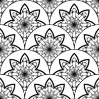 abstrato mandala peixe escala desatado padronizar. ornamental telha, mosaico fundo. floral patchwork infinidade cartão. árabe, indiano, otomano motivos. vetor