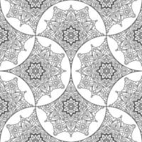 abstrato mandala peixe escala desatado padronizar. ornamental telha, mosaico fundo. floral patchwork infinidade cartão. árabe, indiano, otomano motivos. vetor