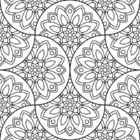 abstrato mandala peixe escala desatado padronizar. ornamental telha, mosaico fundo. floral patchwork infinidade cartão. árabe, indiano, otomano motivos. vetor