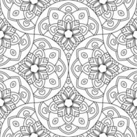 abstrato mandala peixe escala desatado padronizar. ornamental telha, mosaico fundo. floral patchwork infinidade cartão. árabe, indiano, otomano motivos. vetor