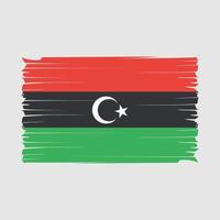 vetor de pincel de bandeira da líbia