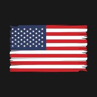 vetor de pincel de bandeira americana