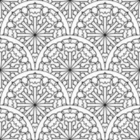 abstrato mandala peixe escala desatado padronizar. ornamental telha, mosaico fundo. floral patchwork infinidade cartão. árabe, indiano, otomano motivos. vetor