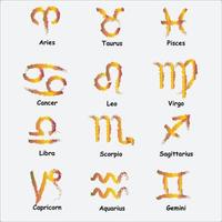 símbolos do zodíaco e astrológicos vetor