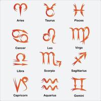 símbolos do zodíaco e astrológicos vetor
