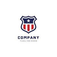 escudo emblema esporte equipe, patriótico, EUA bandeira, logotipo Projeto ícone vetor modelo ilustração
