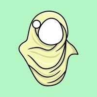 ilustração do uma muçulmano mulher lenço de cabeça ou hijab vetor