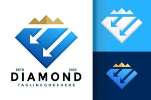 diamante finança seta logotipo logotipos Projeto elemento estoque vetor ilustração modelo