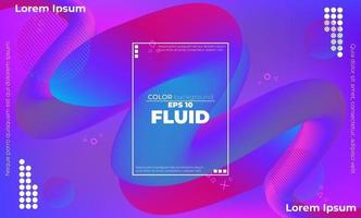 padrão de cor fluida abstrato de fundo gradiente líquido de cor neon com estilo de movimento dinâmico geométrico moderno adequado para papel de parede, banner, plano de fundo, cartão, ilustração de livro, página de destino, vetor