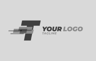 carta t inicial monocromático pixel digital vetor logotipo Projeto