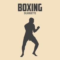 boxe jogador silhueta vetor estoque ilustração 07