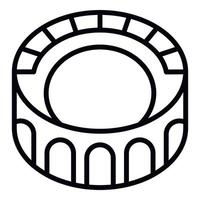 círculo anfiteatro ícone esboço vetor. construção arquitetura vetor