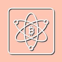 ícone de vetor de ciência bitcoin