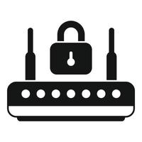 Wi-fi roteador senha proteção ícone simples vetor. Conecte-se Móvel vetor