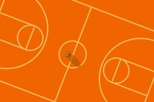 esporte vetor gráfico fundo basquetebol quadra com bola e sombra em a terra não pessoas para fundo - ilustração local na rede Internet cartão poster calendário impressão