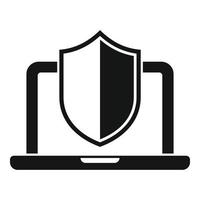 computador portátil ssl certificado ícone simples vetor. seguro dados vetor