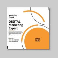 digital o negócio marketing, corporativo quadrado agência Postagens, social meios de comunicação, folheto modelo vetor