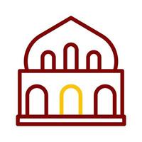 mesquita ícone duocolor vermelho estilo Ramadã ilustração vetor elemento e símbolo perfeito.