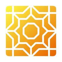 decoração ícone sólido gradiente amarelo estilo Ramadã ilustração vetor elemento e símbolo perfeito.