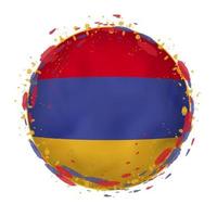 volta grunge bandeira do Armênia com salpicos dentro bandeira cor. vetor
