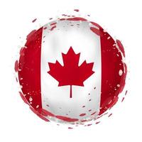 volta grunge bandeira do Canadá com salpicos dentro bandeira cor. vetor