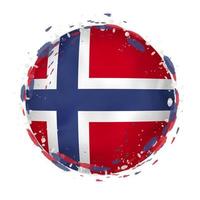 volta grunge bandeira do Noruega com salpicos dentro bandeira cor. vetor
