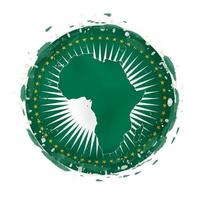 volta grunge bandeira do africano União com salpicos dentro bandeira cor. vetor