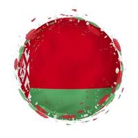 volta grunge bandeira do bielorrússia com salpicos dentro bandeira cor. vetor