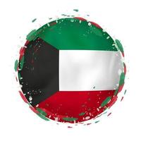 volta grunge bandeira do Kuwait com salpicos dentro bandeira cor. vetor