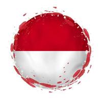 volta grunge bandeira do Indonésia com salpicos dentro bandeira cor. vetor