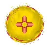 volta grunge bandeira do Novo México nos Estado com salpicos dentro bandeira cor. vetor