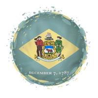 volta grunge bandeira do Delaware nos Estado com salpicos dentro bandeira cor. vetor