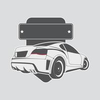 automotivo carro estilo logotipo Projeto com conceito Esportes veículo ícone silhueta em branco fundo. vetor ilustração.