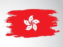 vetor bandeira do hong kong desenhado com uma escova