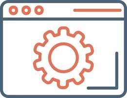 ícone de vetor de configuração do navegador
