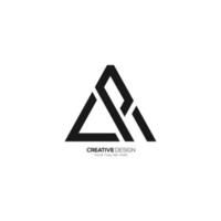 carta uma eu p moderno forma triângulo monograma logotipo vetor