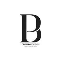carta b p ou p b inicial criativo monograma logotipo vetor
