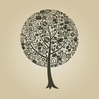 abstração em a tema do uma árvore vetor