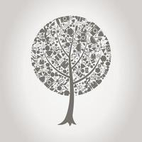 abstração em a tema do uma árvore vetor