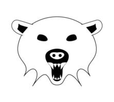 Urso face ícone. vetores, ilustrações, ícones, avatares e logotipos. vetor